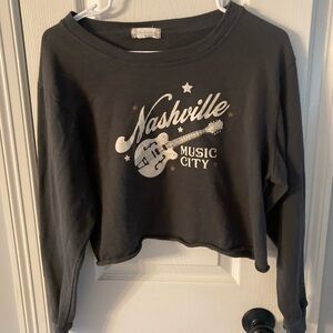Altar'd State Black Cropped Top Nashville